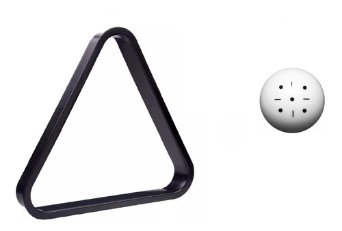 Bola Sinuca De Treino  + Triângulo Plástico P/ Bolas 54mm