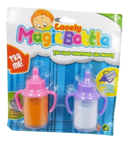 Set Mamadera Magica Con Liquido Que Desaparece