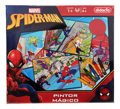 Juego Didacta Pintor Magico Spiderman Para Niños Marvel Febo