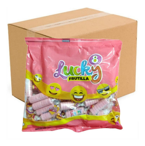 Pastilla Lucky 8 Rosa 200g X 30u