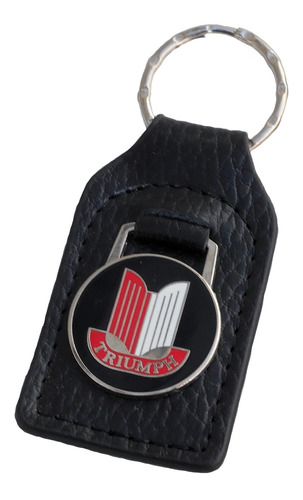 Llavero - Triumph Shield (red/white) Leather And Enamel Key 