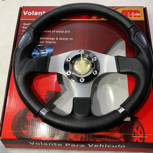 Volante Deportivo Tuning Racing Auto Simil Cuero Vrr1 R4