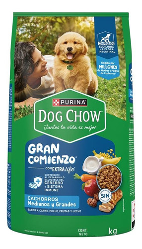 Alimento Purina Dog Chow cachorros medianos y grandes 7.5kg