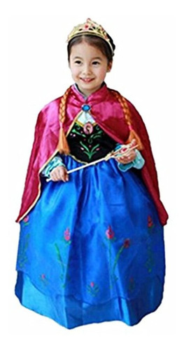Dreamhigh Halloween Princess Anna Costume Girl's Dress T-10