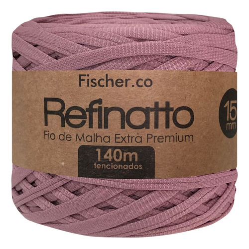 Fio De Malha Refinatto 15mm Kit 5 Un Extra Premium Fischer Cor Malbec