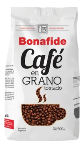 Cafe En Grano Tostado Bonafide Blanco Expresso 1/2 Kg 