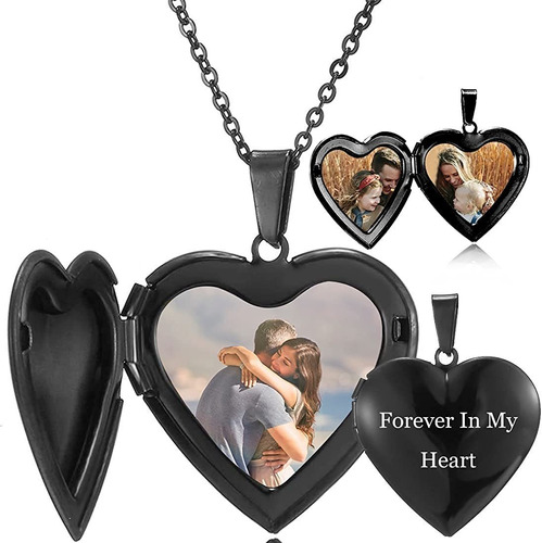 Personalización De Fotos De Collar Con Patrón De Corazón