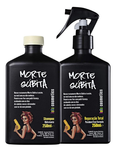 Kit Lola Morte Subita Shampoo E Spray Reparação Total 250ml