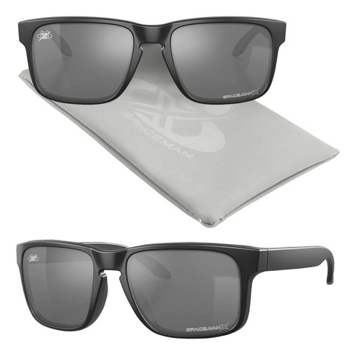 Oculos Sol Polarizado Preto Proteção Uv Masculino + Case