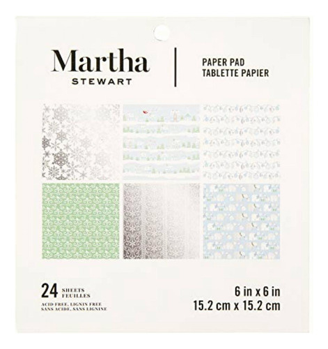 Martha Stewart Bloc De Papel, Snowflake, Multicolor, 6 X 6