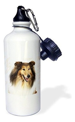 3drose Rough Collie - Botella De Agua Deportiva Para Cachorr