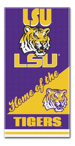 Ncaa Lsu Tigers Home Beach Towel, 28 X 58 Pulgadas