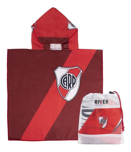 Ponchito River Niño + Mochila Toalla Secado Rapido Futbol