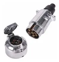 Comprar Kit Enchufe Metal Para Trailer Macho Y Hembra 7 Pines