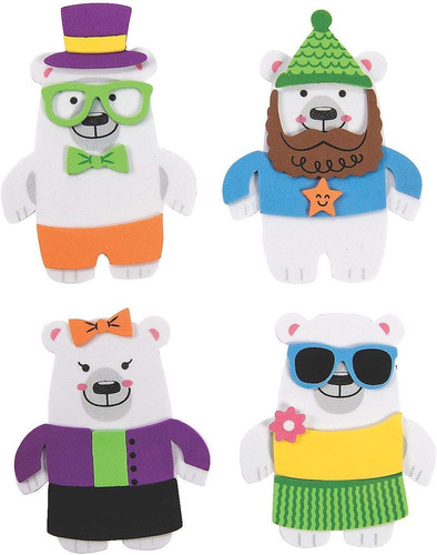 Silly - Kit De Manualidades Con Imán De Oso Polar, 12 Unidad