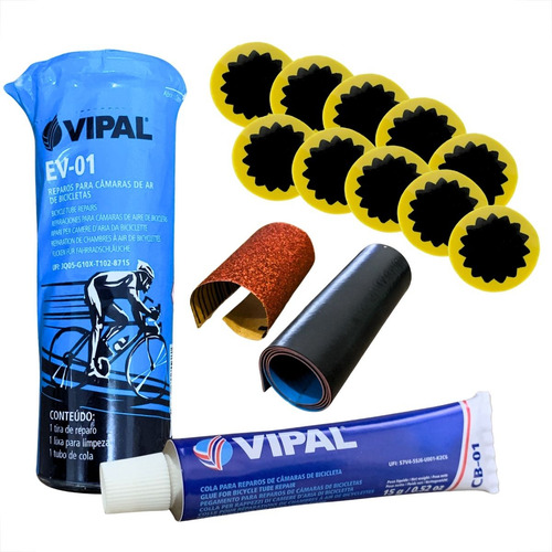 Kit Remendo P/ Bikes Reparo De Pneus Bicicleta + Lixa E Cola