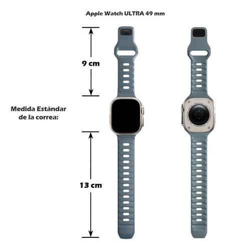 Imagen 6 de 8 de Correa Deportiva Silicona Para Apple Watch Ultra (49 Mm)