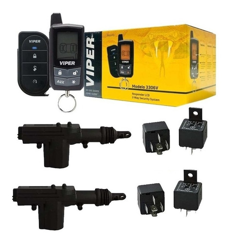 Kit Alarma Viper 3306v + 4 Seguros Electricos Seguridad New