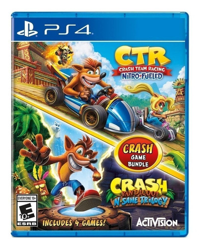 Crash Bandicoot Bundle - N. Sane Trilogy + CTR Nitro-Fueled  Standard Edition Activision PS4 Físico