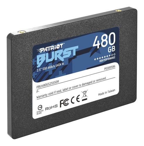Imagen 2 de 4 de Disco sólido SSD interno Patriot Burst PBU480GS25SSDR 480GB