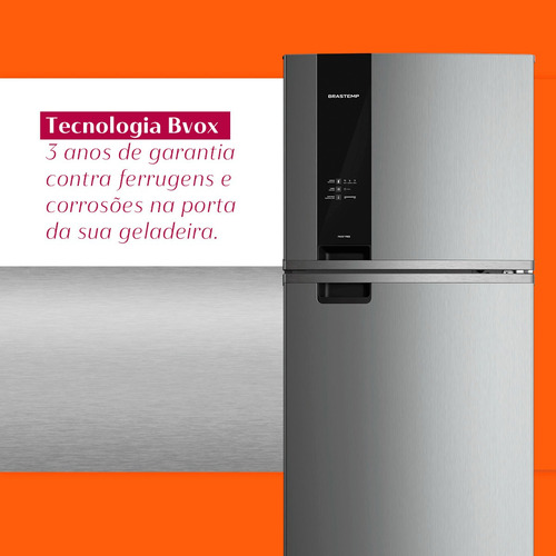 Geladeira Frost Free Brm55fk Duplex 463l Inox Brastemp Inox