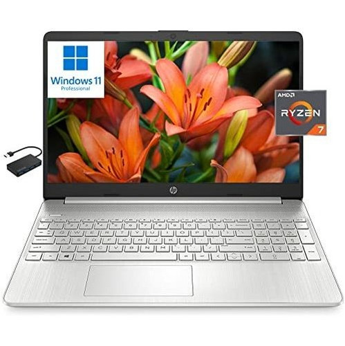 Laptop Hp 15.6'' Amd Ryzen 7 5700u 16gb 512gb -plateado