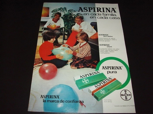 (pb060) Publicidad Clipping Aspirina Bayer * 1978
