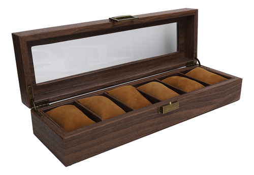 Soporte Portátil De Madera Para Guardar Joyas Con 6 Rejillas