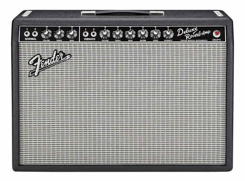 Amplificador Fender Vintage Reissue Series '65 Deluxe Reverb Valvular para guitarra de 22W color negro/plata