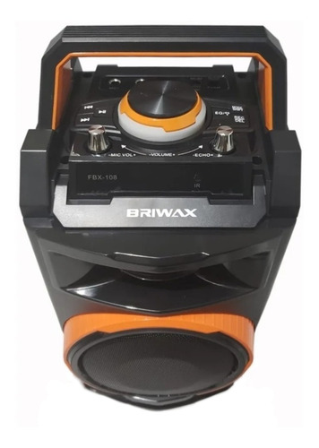 Imagem 1 de 3 de Alto-falante Briwax FBX-108 com bluetooth preto e laranja 