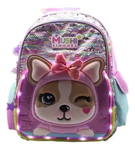 Comprar Mochila Escolar Cresko Simones Con Luz 16 Pulgadas Espalda