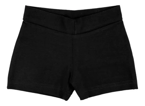 Short Para Ni a Gimnasia Danza Escolar 6 Pz Negro