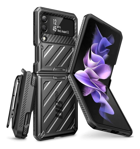 Case Supcase Para Galaxy Z Flip 3 Protector 360° Con Gancho