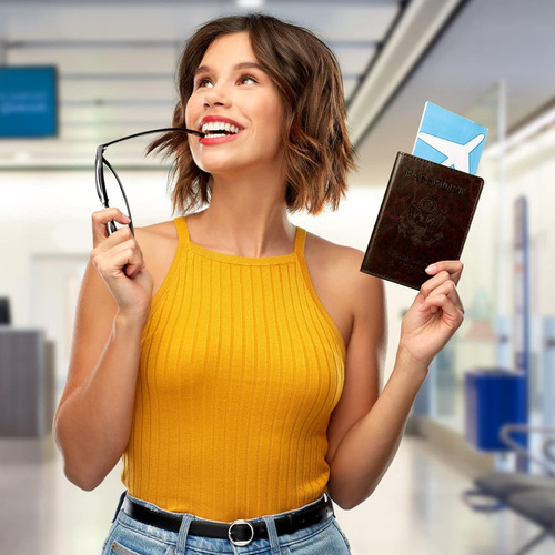 Bolsa De Viaje Tigari Con Soporte Para Pasaporte, Pasaporte