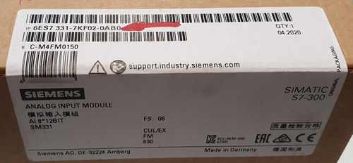 Modulo De Entradas Analógicas Siemens 6es73317kf020ab0