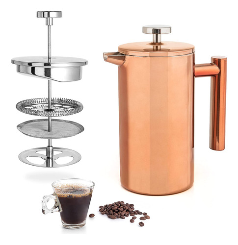 Cafetera Mixpresso French Press, Acero Inoxidable, 800 Ml