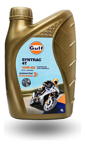 Gulf Óleo de motor sintético 10W-40 para motos e quadriciclos de 1 unidade