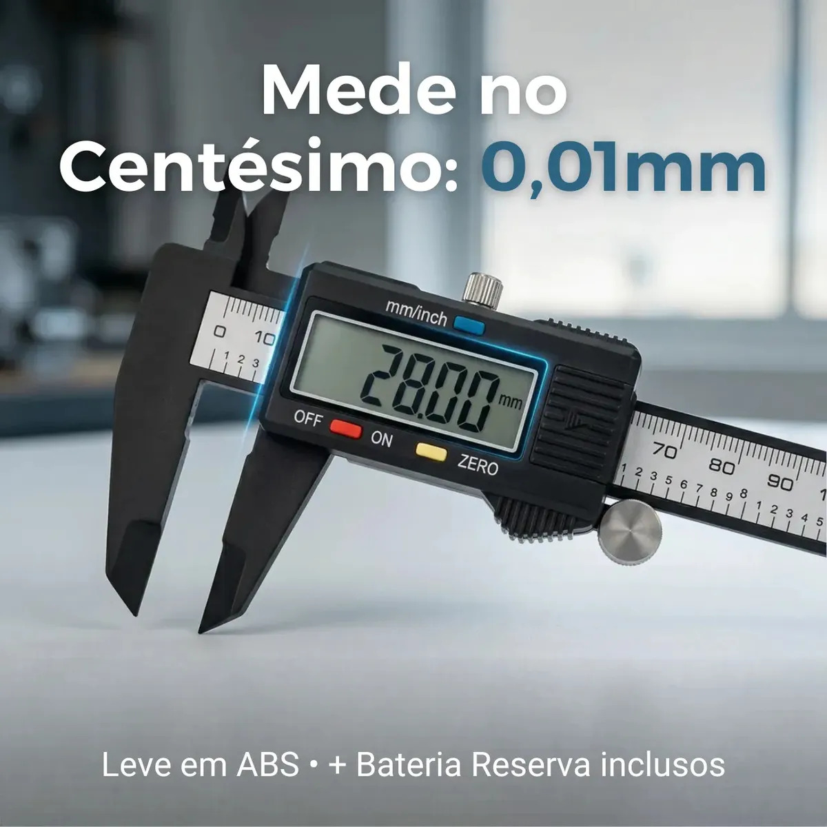 Paquímetro Digital de ABS OCIO 150mm com Função Zero e Display LCD