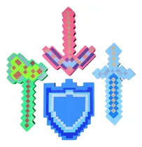 Comprar Armas Goma Eva Mine Combo X4 Craft Escudo Espada Hacha Pico