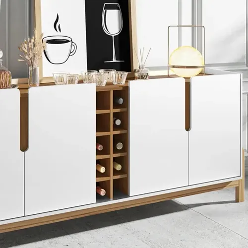 Buffet Aparador 190cm 4 Portas E Adega Lizz Casa D Je