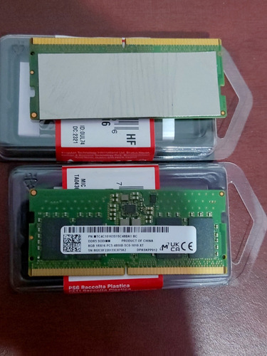 2pzs Memoria Ram Ddr5 8gb A 4800mhz Laptop - Total De 16gb (Usado)