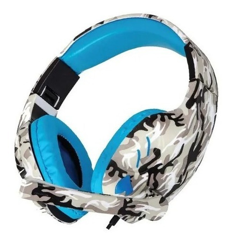 Auricular Netmak Ps4 Xbox Gamer Microfono Camuflado Azul !!