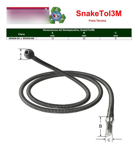 Guía Para Limpiar Desagüe, Mxnkm-006, 10pzas, 3m Ó 118 Long