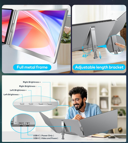 Extensor De Computadora Portátil Triple Monitor De Pantalla