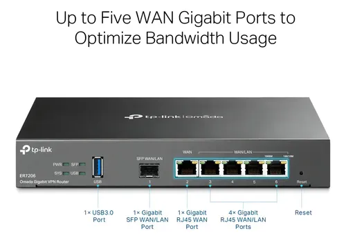 Roteador Load Balance TP-Link ER7206 V2 Multi-Wan Gigabit VPN