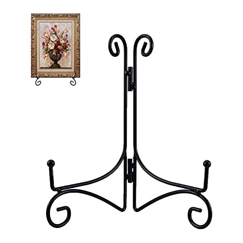 Black Iron Plate Stand, 12 Inch Plate Holder For Displa...