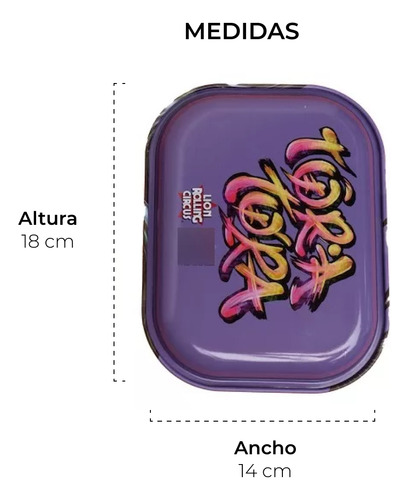 Charola Para Rolar De Metal Bandeja Lion Rolling Circus