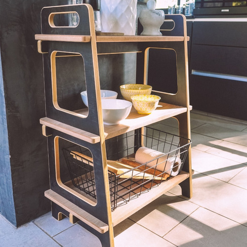 Imagen 7 de 10 de Organizador De Madera 82x60x35 + Mesa 45 Cm - Envío Gratis