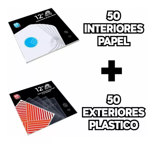  50 fundas de papel de vinilo para discos de vinilo de