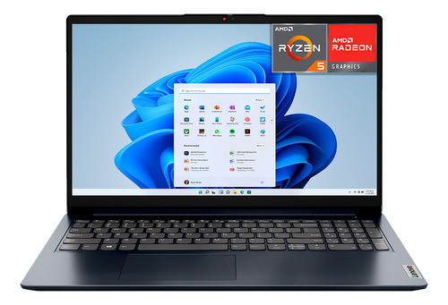 Laptop lenovo ideapad 1 15amn7 amd ryzen 5 16gb ram 256gb ssd 15.6" windows 11 home modo s